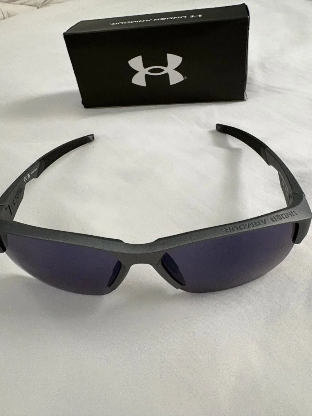 NEW Under Armour Fanatical TL/G Men's blue mirror Sunglasses